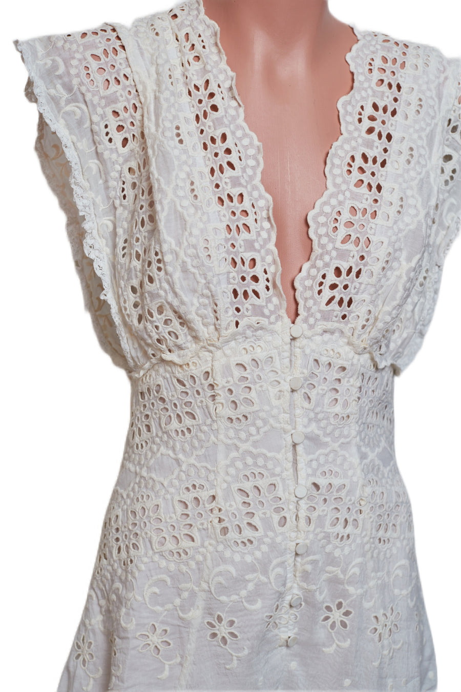 Ivory Broderie Anglaise Playsuit